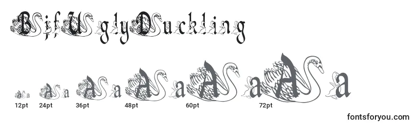 Размеры шрифта BjfUglyDuckling