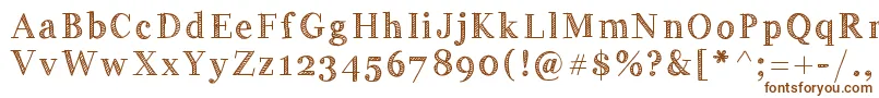 Handygeorge Font – Brown Fonts on White Background