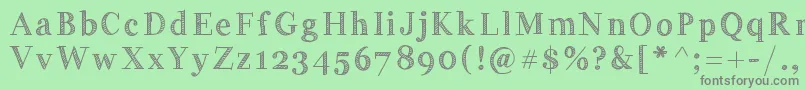 Handygeorge Font – Gray Fonts on Green Background