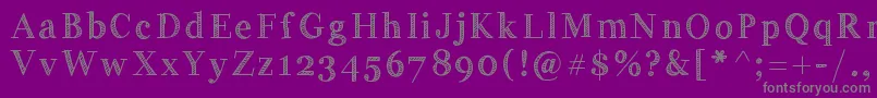 Handygeorge Font – Gray Fonts on Purple Background