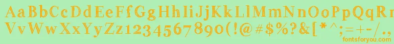 Handygeorge Font – Orange Fonts on Green Background