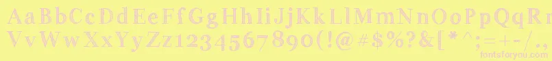 Handygeorge Font – Pink Fonts on Yellow Background