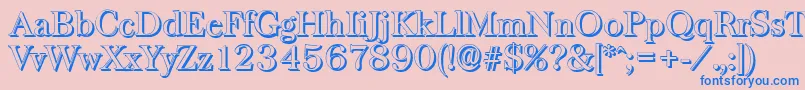 BaskervilleshadowRegular Font – Blue Fonts on Pink Background