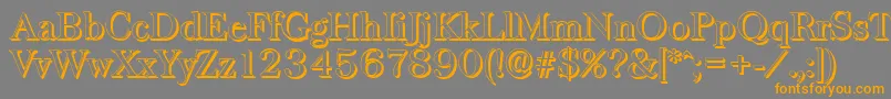 BaskervilleshadowRegular Font – Orange Fonts on Gray Background