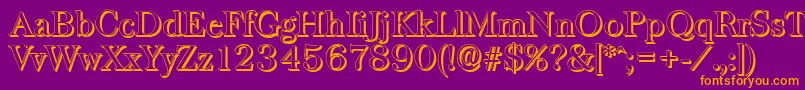 fuente BaskervilleshadowRegular – Fuentes Naranjas Sobre Fondo Morado