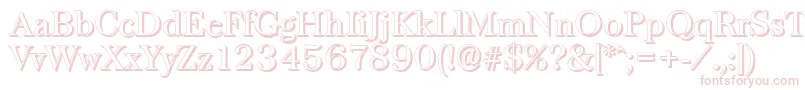 フォントBaskervilleshadowRegular – ピンクのフォント