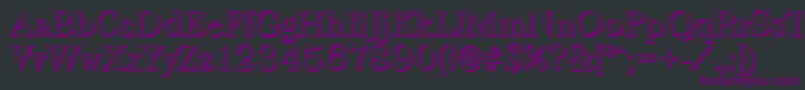 BaskervilleshadowRegular-Schriftart – Violette Schriften auf schwarzem Hintergrund
