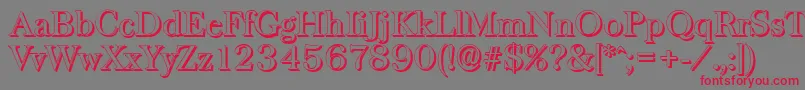 Шрифт BaskervilleshadowRegular – красные шрифты на сером фоне