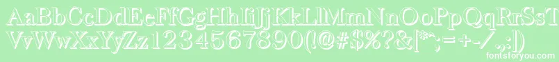 BaskervilleshadowRegular Font – White Fonts on Green Background