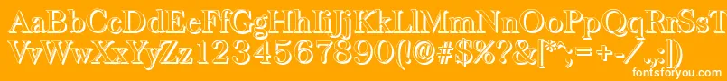 fuente BaskervilleshadowRegular – Fuentes Blancas Sobre Fondo Naranja