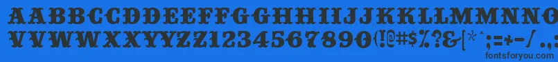 Big Top Font – Black Fonts on Blue Background