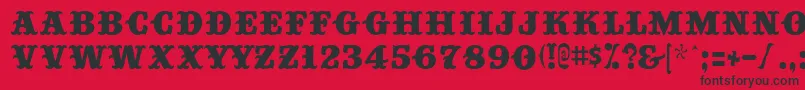 Big Top Font – Black Fonts on Red Background