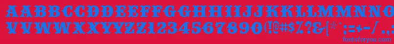 Big Top Font – Blue Fonts on Red Background