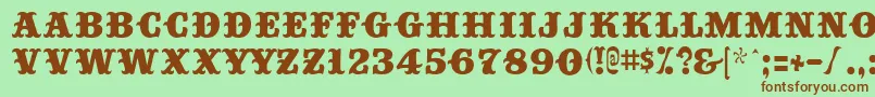 Big Top Font – Brown Fonts on Green Background