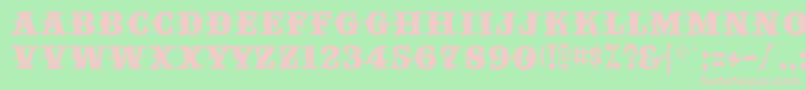 Big Top Font – Pink Fonts on Green Background