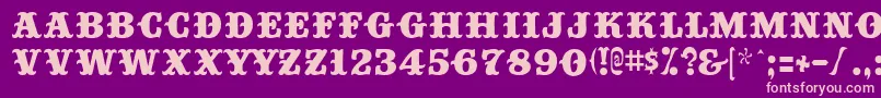 Big Top Font – Pink Fonts on Purple Background