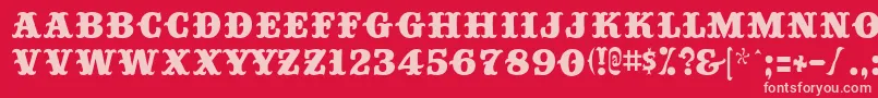 Big Top Font – Pink Fonts on Red Background