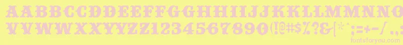 Big Top Font – Pink Fonts on Yellow Background