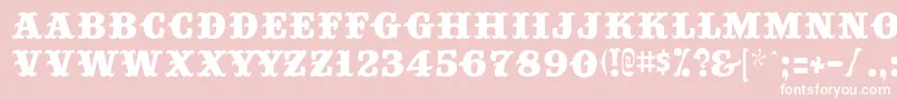 Big Top Font – White Fonts on Pink Background