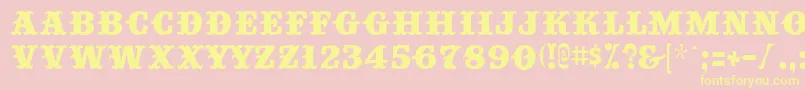 Big Top Font – Yellow Fonts on Pink Background