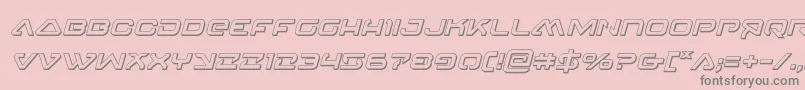 4114blasterv23Dital-fontti – harmaat kirjasimet vaaleanpunaisella taustalla