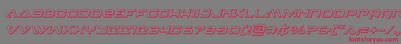 フォント4114blasterv23Dital – 赤い文字の灰色の背景