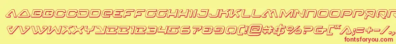 4114blasterv23Dital Font – Red Fonts on Yellow Background