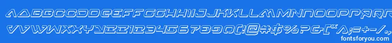 4114blasterv23Dital Font – White Fonts on Blue Background