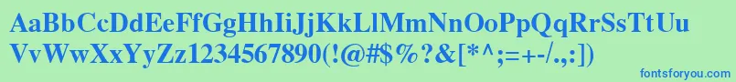 フォントGrecoDemiSsiDemiBold – 青い文字は緑の背景です。