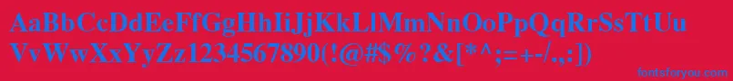 GrecoDemiSsiDemiBold Font – Blue Fonts on Red Background