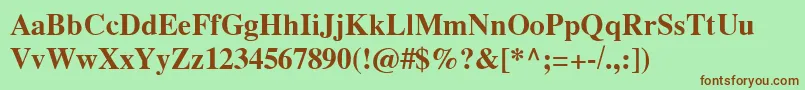 GrecoDemiSsiDemiBold Font – Brown Fonts on Green Background