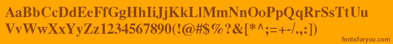 GrecoDemiSsiDemiBold Font – Brown Fonts on Orange Background