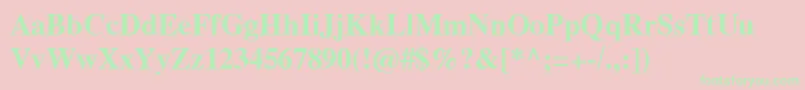 GrecoDemiSsiDemiBold Font – Green Fonts on Pink Background