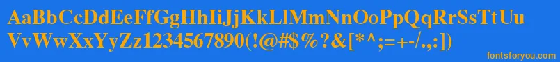 GrecoDemiSsiDemiBold Font – Orange Fonts on Blue Background