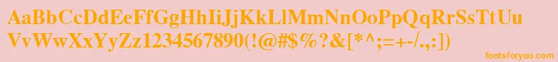 GrecoDemiSsiDemiBold-Schriftart – Orangefarbene Schriften auf rosa Hintergrund