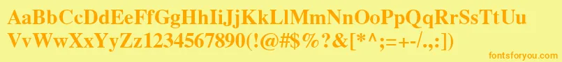 GrecoDemiSsiDemiBold Font – Orange Fonts on Yellow Background