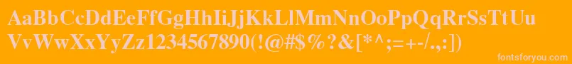 GrecoDemiSsiDemiBold Font – Pink Fonts on Orange Background