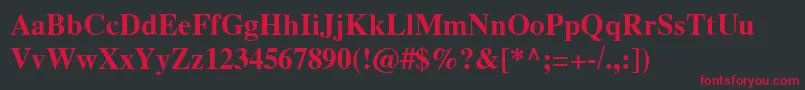 GrecoDemiSsiDemiBold Font – Red Fonts on Black Background