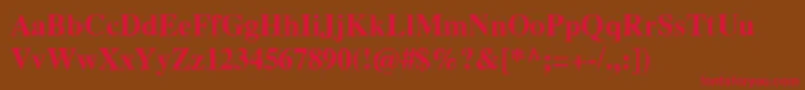 GrecoDemiSsiDemiBold Font – Red Fonts on Brown Background