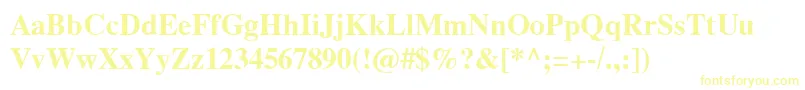 フォントGrecoDemiSsiDemiBold – 黄色のフォント