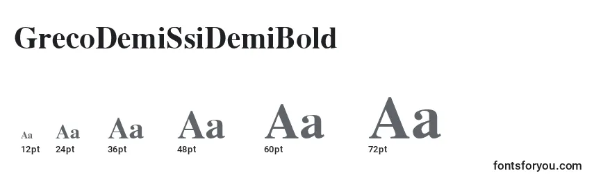 GrecoDemiSsiDemiBold Font Sizes