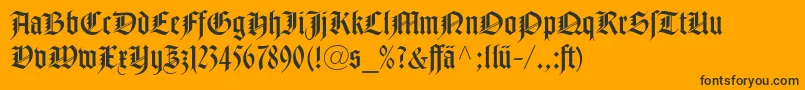 NotreDameLtRomanDfr Font – Black Fonts on Orange Background