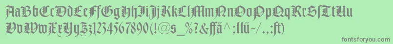 NotreDameLtRomanDfr Font – Gray Fonts on Green Background