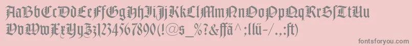 NotreDameLtRomanDfr Font – Gray Fonts on Pink Background