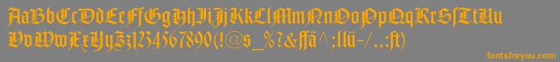 NotreDameLtRomanDfr Font – Orange Fonts on Gray Background