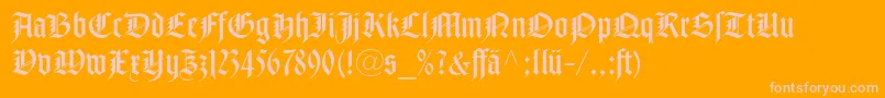 NotreDameLtRomanDfr Font – Pink Fonts on Orange Background