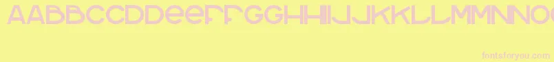 Homeblock Font – Pink Fonts on Yellow Background