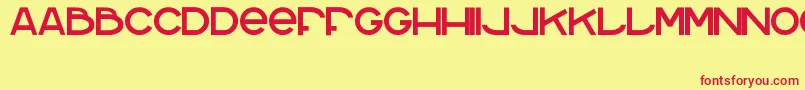 Homeblock Font – Red Fonts on Yellow Background