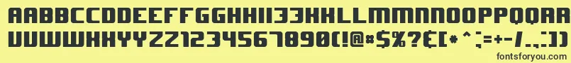 Jhuf Font – Black Fonts on Yellow Background