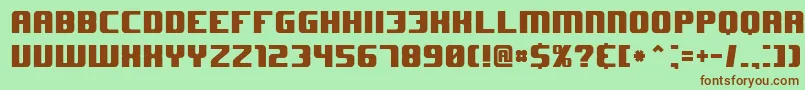 Jhuf Font – Brown Fonts on Green Background